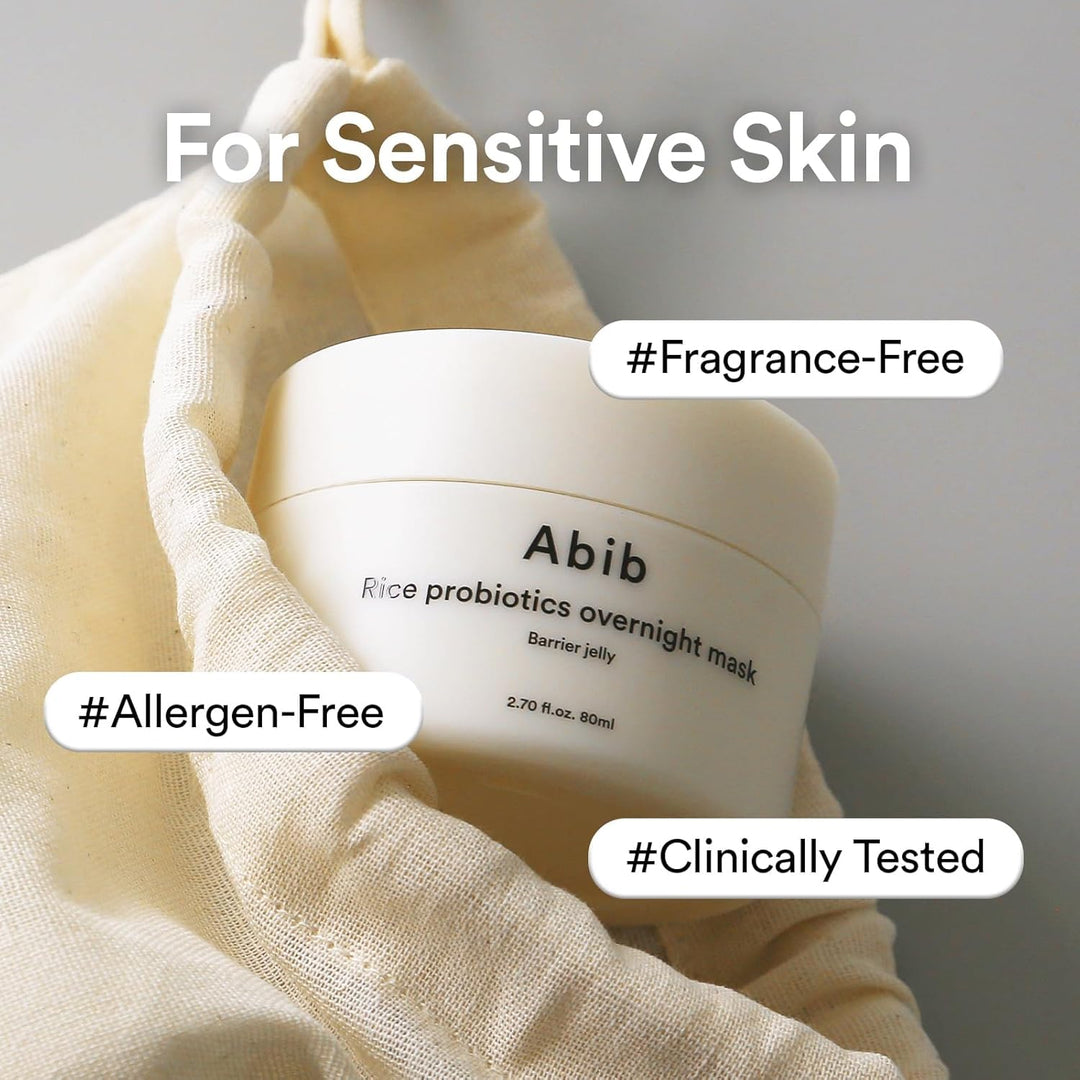 Abib Rice Probiotics Overnight Mask , Wake Up to Plump, Glowy Skin , Barrier Jelly 80 ml FASHNITO