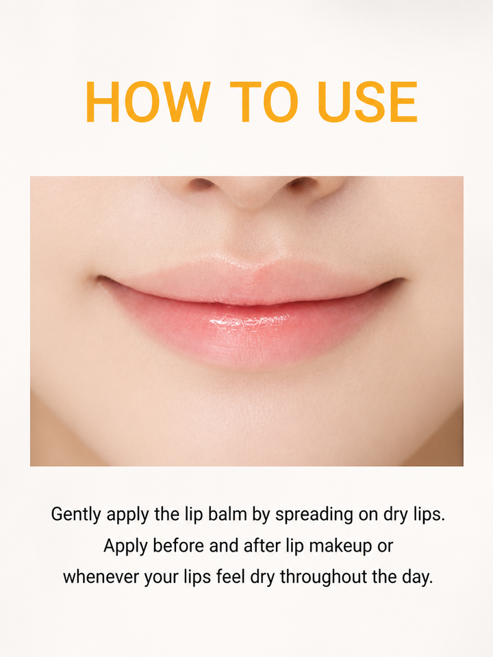A'PIEU Honey Milk Lip Balm glossy finish – castor oil shine honey extract moisture barrier on lips