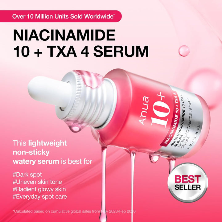 Anua Niacinamide 10 TXA 4 Serum , Fade Spots, Even Tone, Strengthen Skin - Fashnito