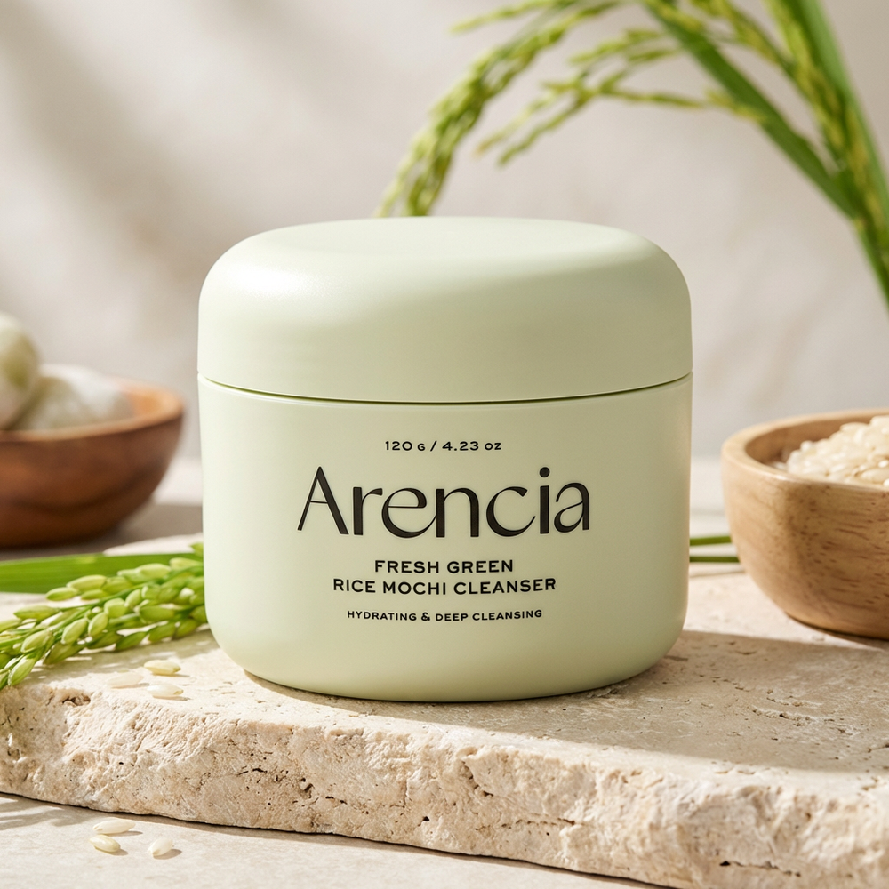 Step 1 - Arencia Fresh Green Rice Mochi Cleanser - Clear Skin Reset Combo
