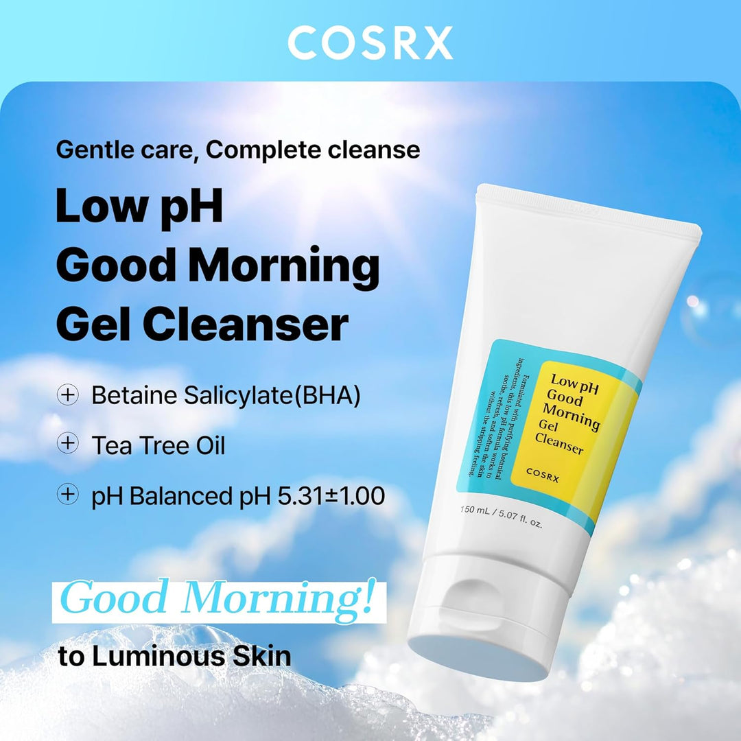 COSRX Low pH Good Morning Cleanser Gel, Clean Skin Starts With the Right pH - Fashnito