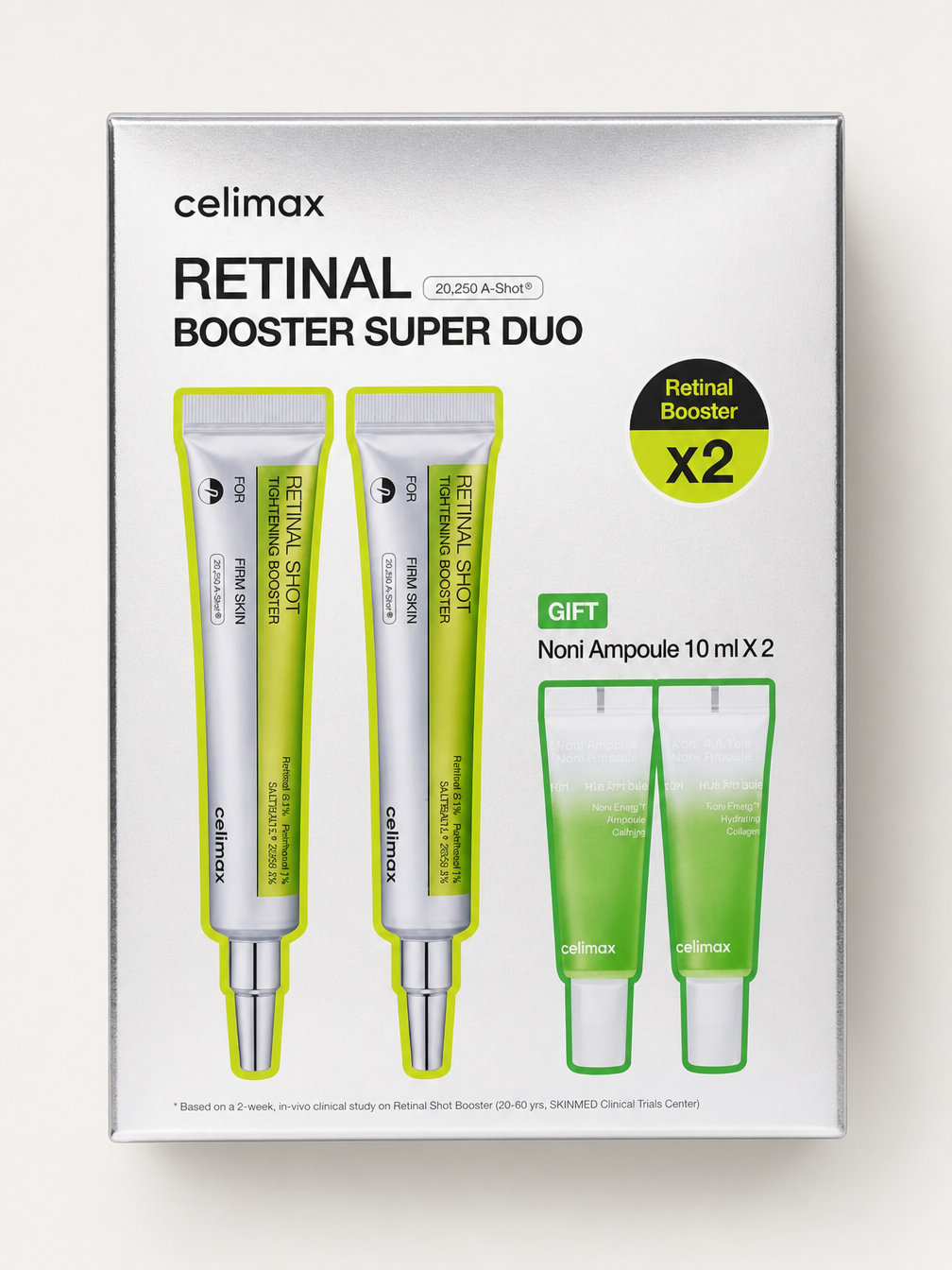 Celimax Retinal Booster Super Duo Set – 2x Retinal Shot Booster and 2x Noni Ampoule K-Beauty | Fashnito