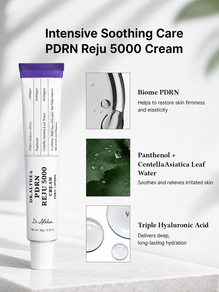 Dr. Althea Reju 5000 Cream lightweight jelly ointment texture – layerable PDRN EGF moisturizer