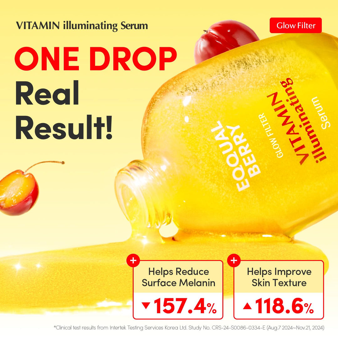 EQQUALBERRY Deep Cera Vitamin Illuminating Serum, 40% Acerola - Fashnito