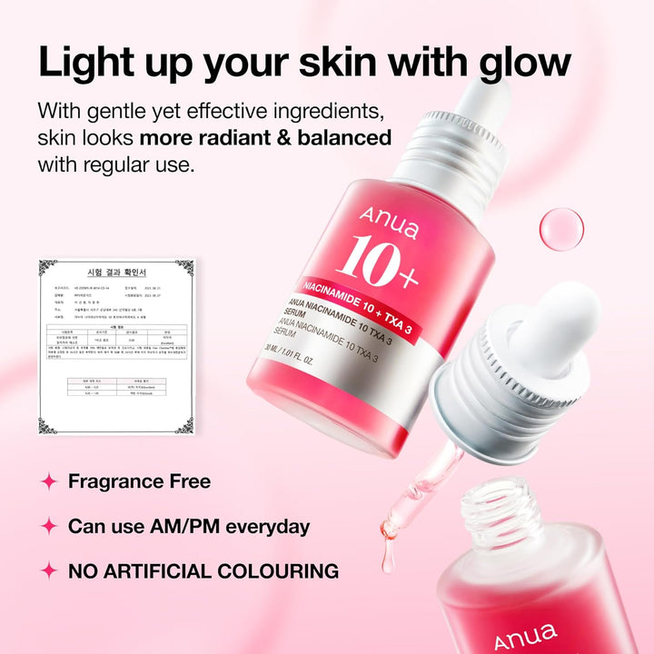 Anua Niacinamide 10 TXA 4 Serum , Fade Spots, Even Tone, Strengthen Skin - Fashnito