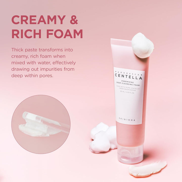 غسول رغوي منظف عميق للمسام بخلاصة نبات السنتيلا من مدغشقر من SKIN1004 فاشنيتو