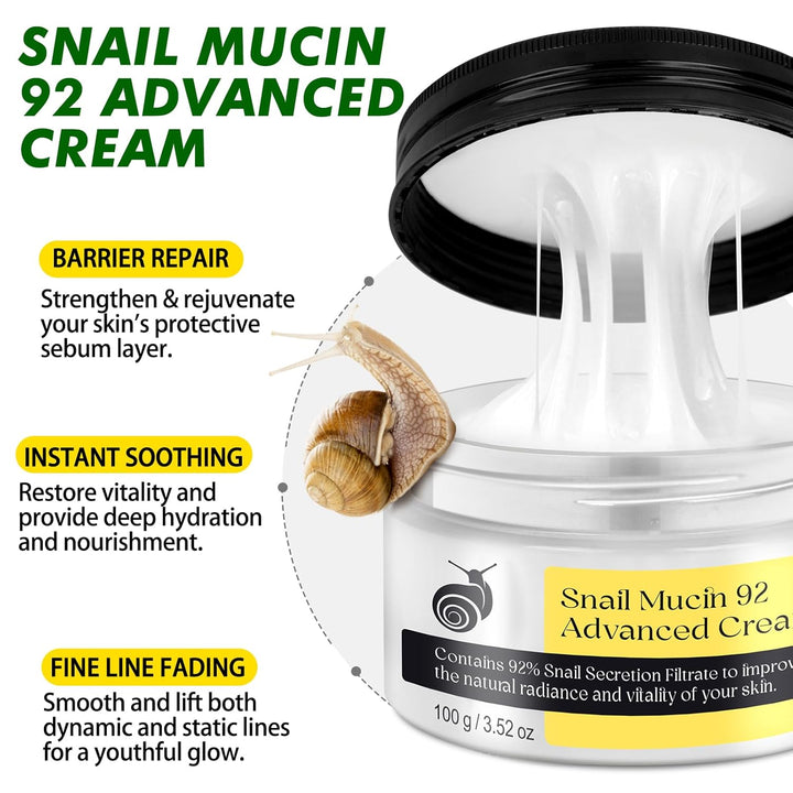 COSRX, Advanced Snail 92 All In One Cream, One Step, Every Skin Concern - Fashnito