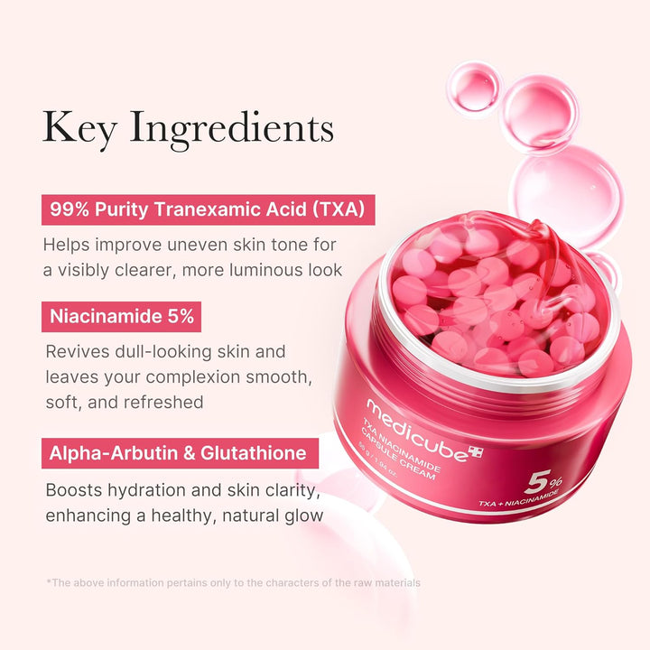 Medicube TXA Niacinamide Capsule Cream, Customizable Glow - Fashnito