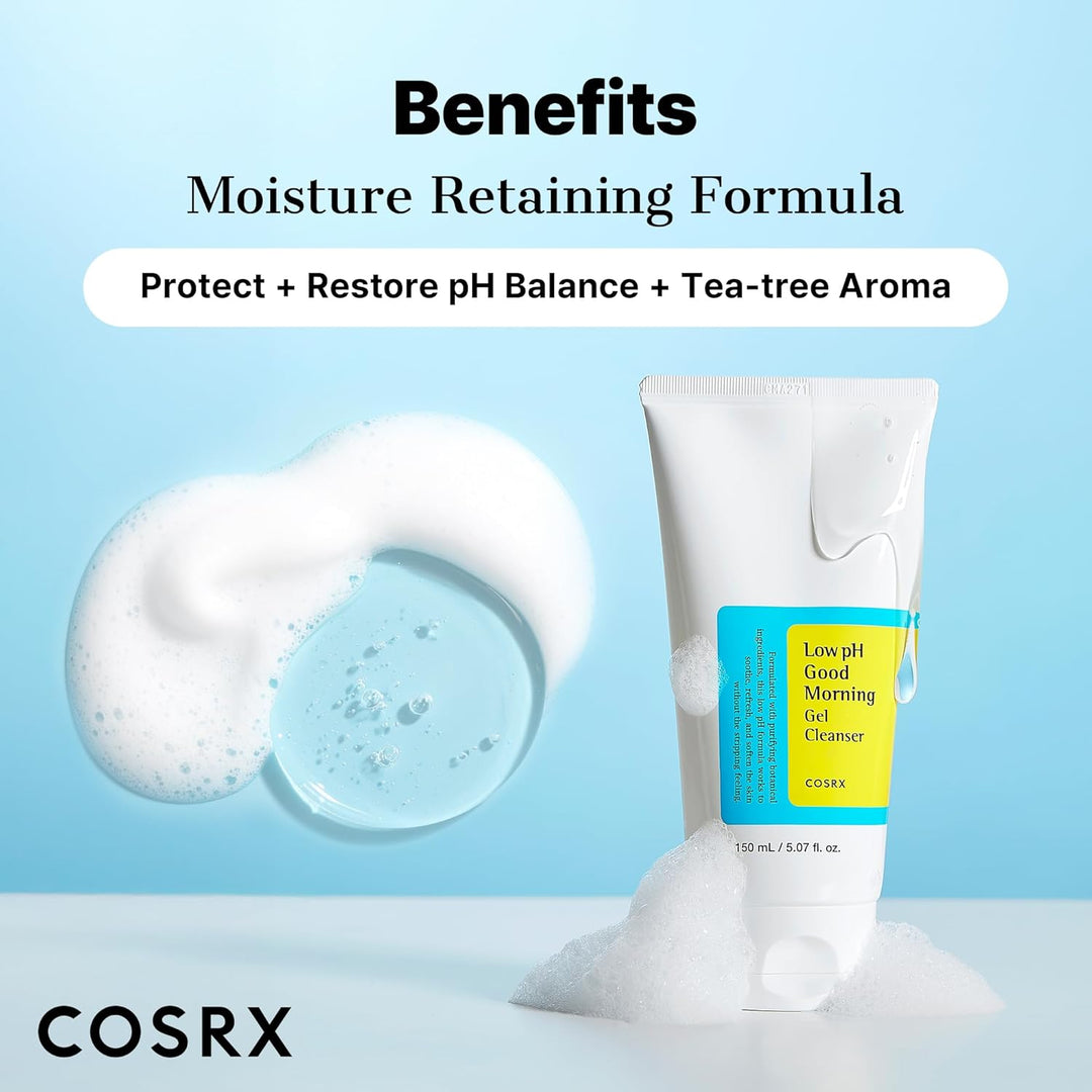 COSRX Low pH Good Morning Cleanser Gel, Clean Skin Starts With the Right pH - Fashnito