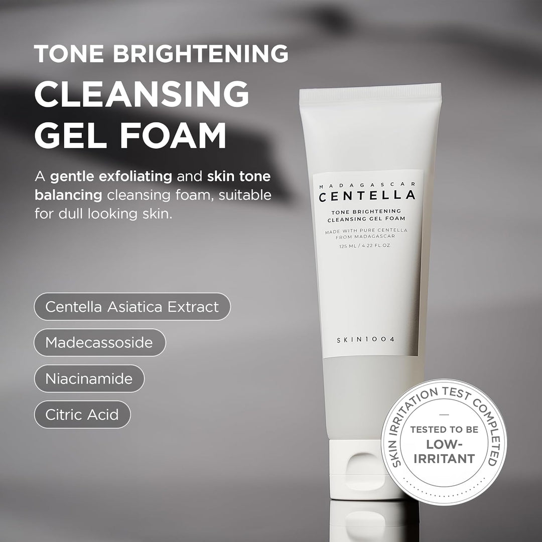 SKIN1004 Madagascar Centella Tone Brightening Cleansing Gel Foam, Clean Brighter Skin - Fashnito