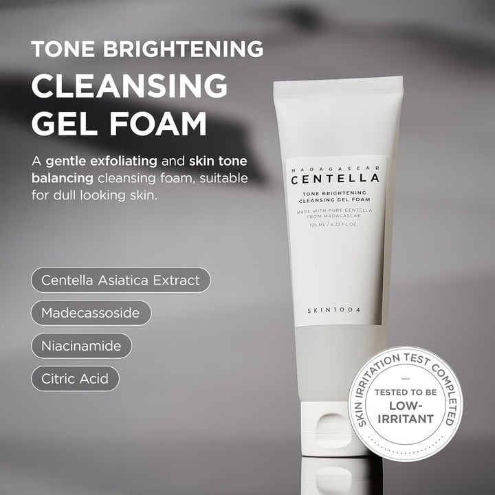 SKIN1004 Madagascar Centella Tone Brightening Cleansing Gel Foam, Clean Brighter Skin - Fashnito