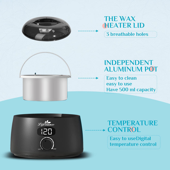 Wax Warmer Machine 500ml LED | Hair Removal - Fashnito