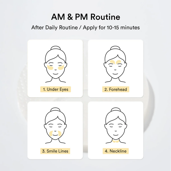 Abib Collagen Eye Patch - AM and PM routine steps