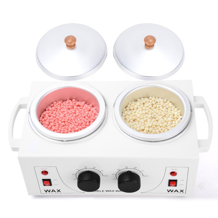 Double Wax Warmer 1200ml with Dual Temperature Control – Professional 2-Pot Hair Removal Heater for Salon & Home | Fashnito