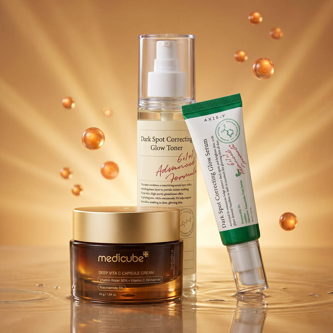 Dark Spot Correcting Combo - Glow Toner + Spot Correcting Serum + Vitamin C Cream